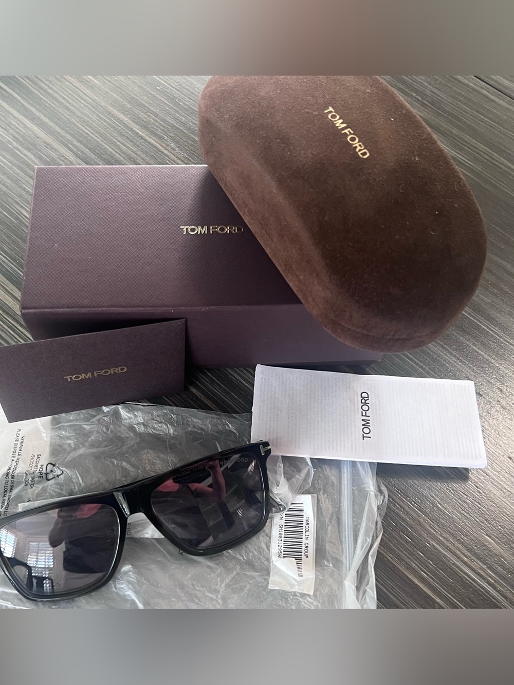 Tom Ford Sunglasses in Dark Brown with Gray Lenses